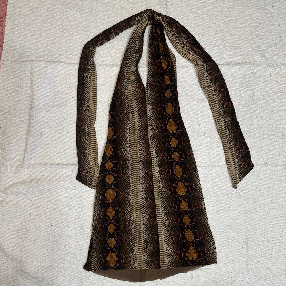 SKIMS Desert Snake Print Halter Mini Dress - Picture 7 of 10